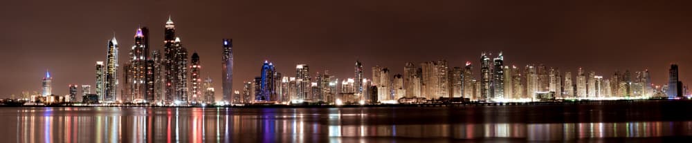 City Night Reflections by Dan Edwards — canvas wall art