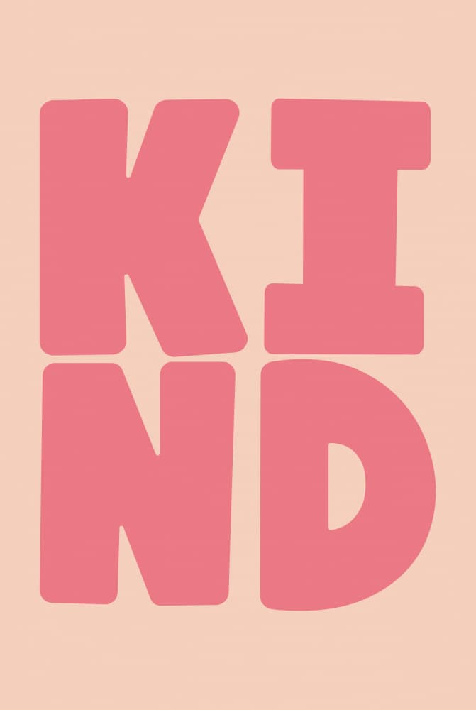 Simply Kind Message by Melloi Art Prints — canvas wall art