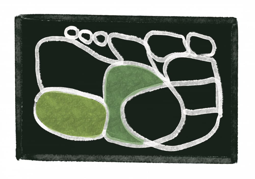 Organic Green Forms by Sharyn Bursic — canvas wall art