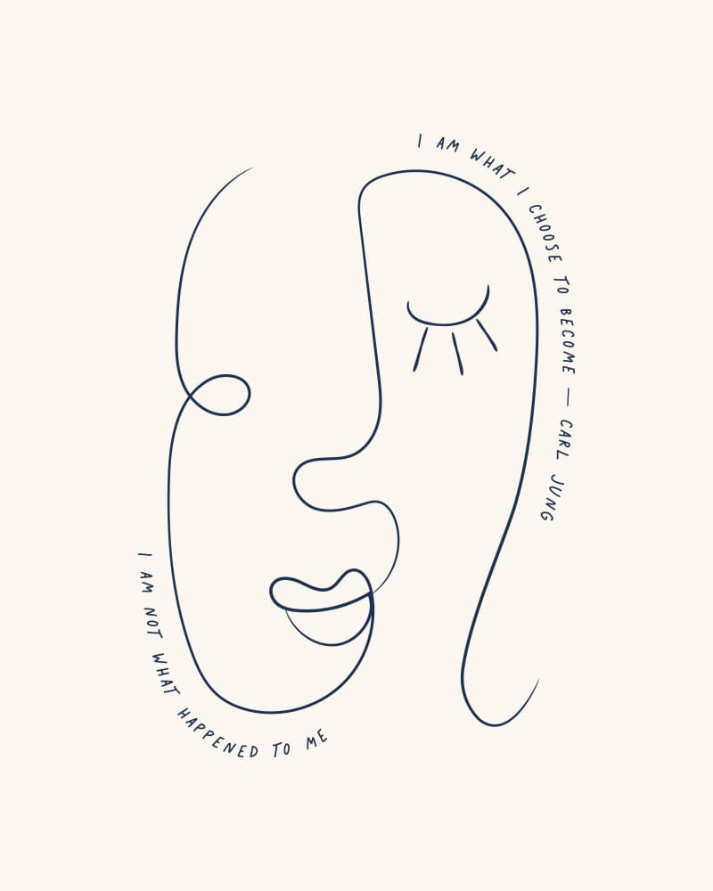Inspirational Face Line Art by KsanaKalpa — canvas wall art