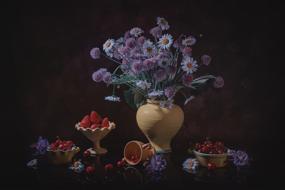 Bountiful Summer Still Life by Lydia Jacobs — canvas wall art