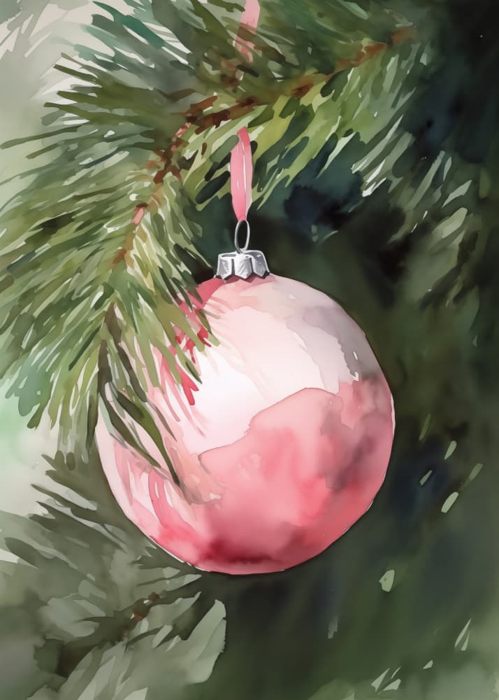 Pink Christmas Ornament by Andreas Magnusson — canvas wall art