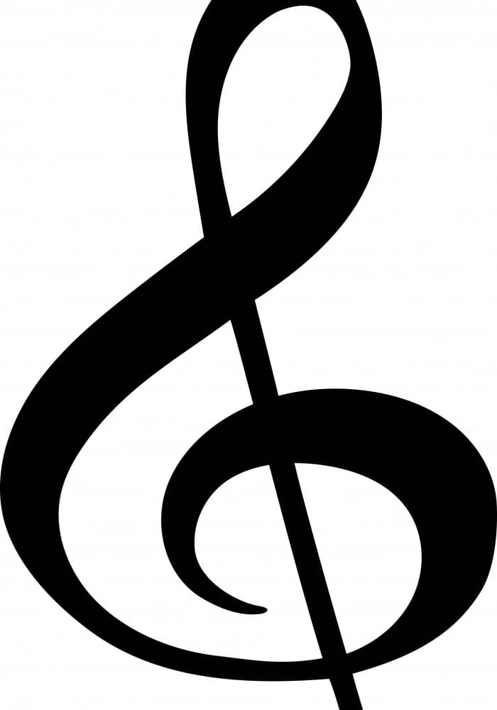 Elegant Music Symbol by Sarah Manovski — canvas wall art