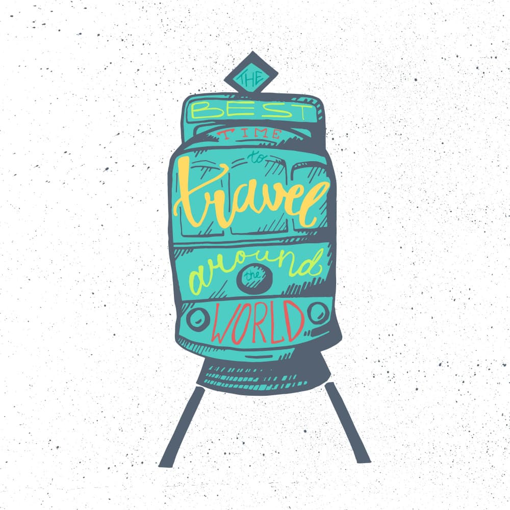 Travel Around the World by Marika Barsrsind — canvas wall art