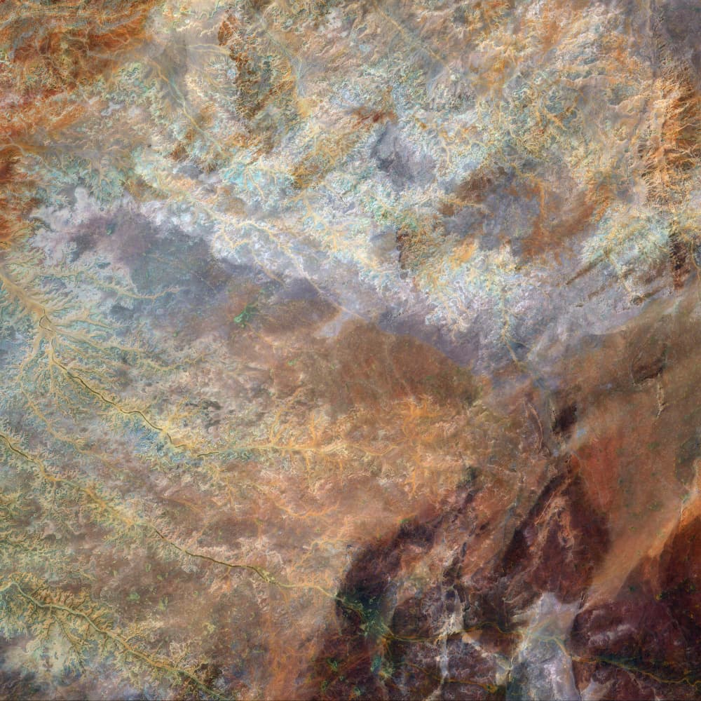 Vibrant Geological Patterns by Pelin Atilla — canvas wall art