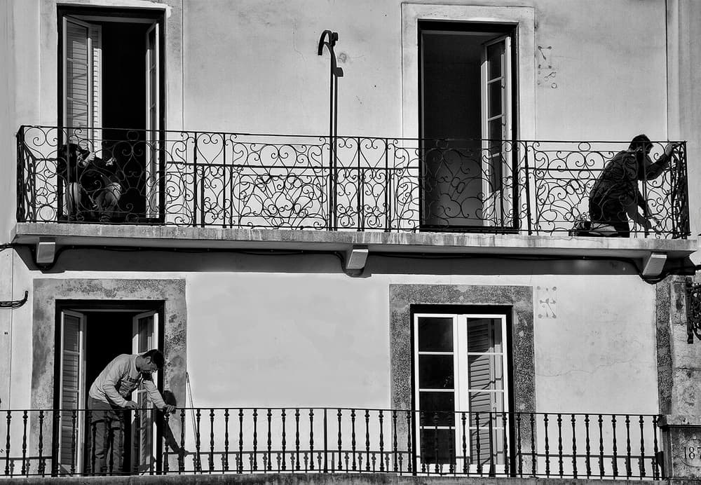 Urban Balcony Life by Fernando Alves — canvas wall art