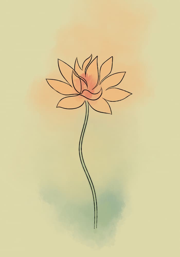 Serene Lotus Bloom by Fadil Roze — canvas wall art