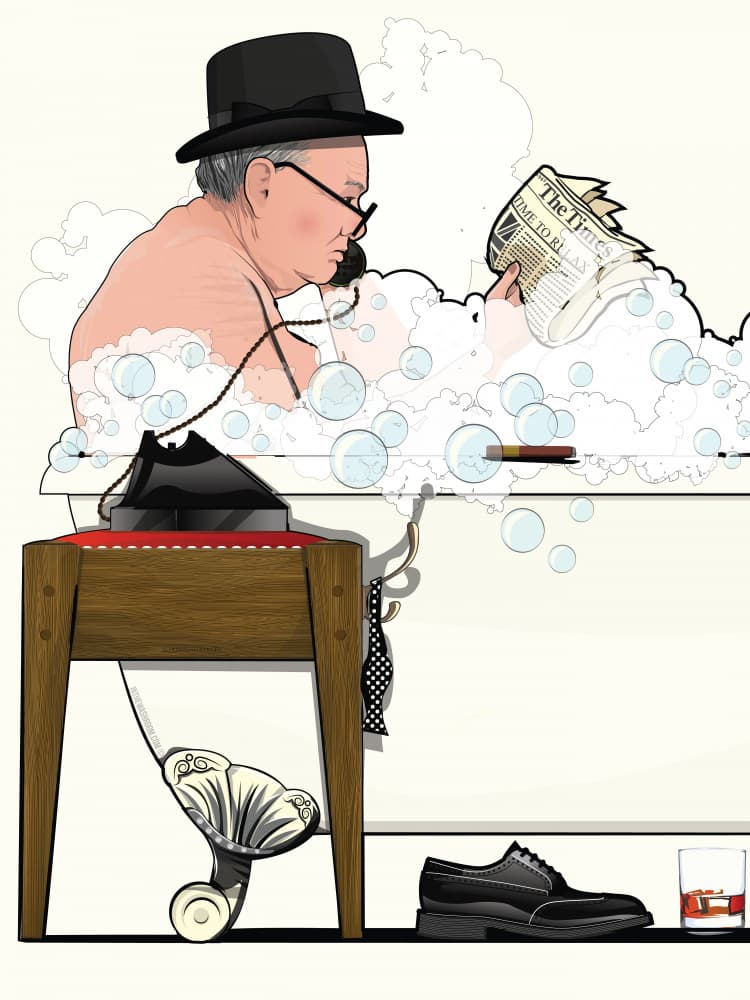 Gentleman's Bathtub by In The Washroom — canvas wall art