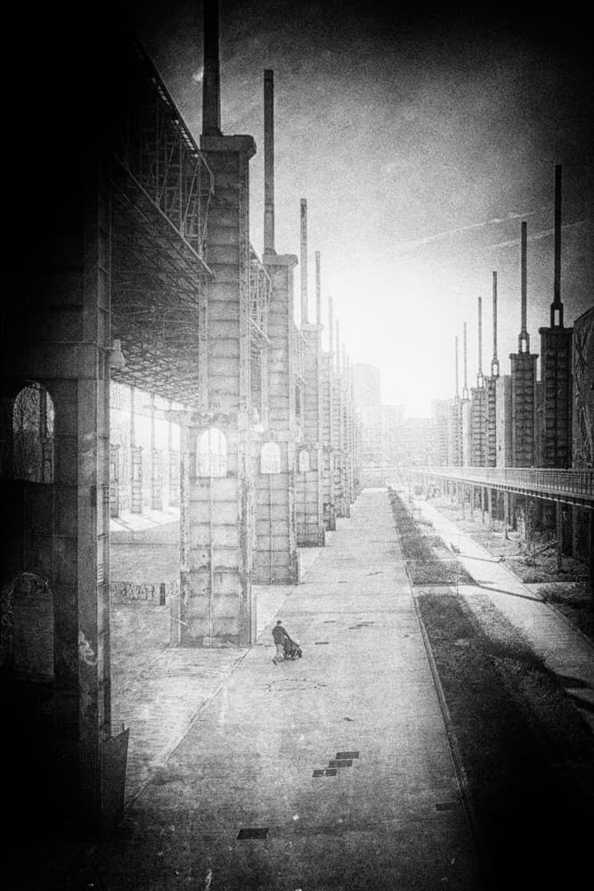 Industrial Path Solitude by Enrico Facchetti — canvas wall art