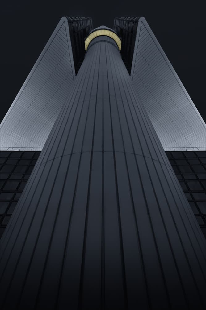 Dark Architectural Column by Rolf Endermann — canvas wall art