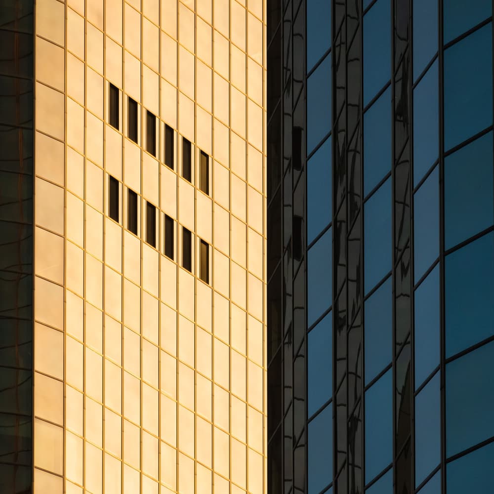 Golden City Architecture by Jacqueline Hammer — canvas wall art