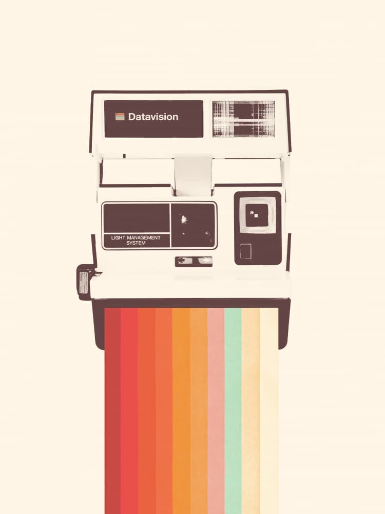 Retro Instant Rainbow by Florent Bodart — canvas wall art