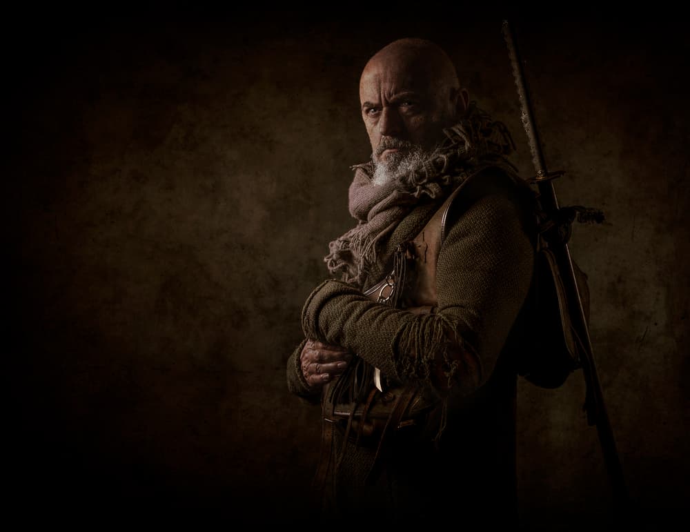 Stoic Warrior Portrait by gNo — canvas wall art