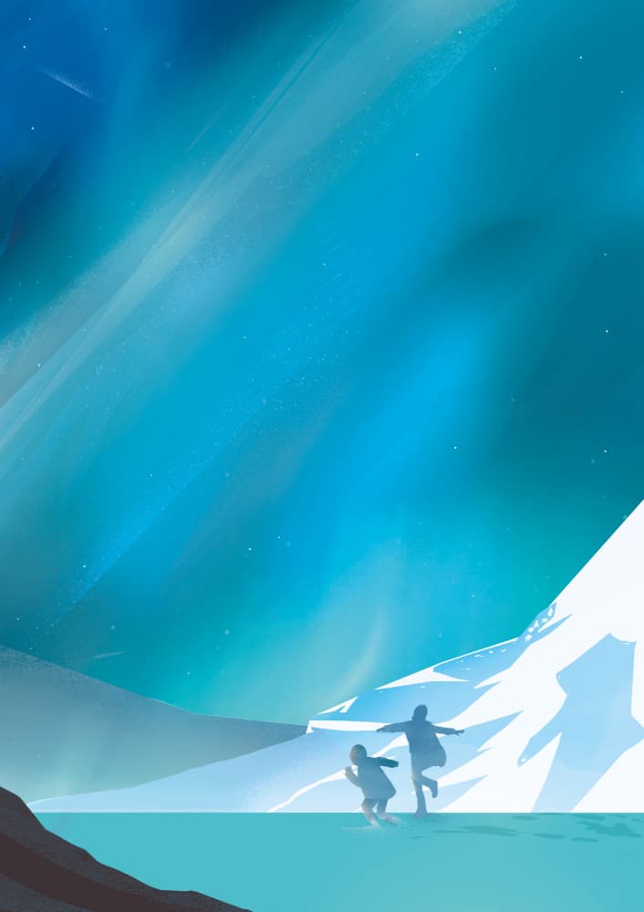 Northern Lights Adventure by Annelien Smet — canvas wall art
