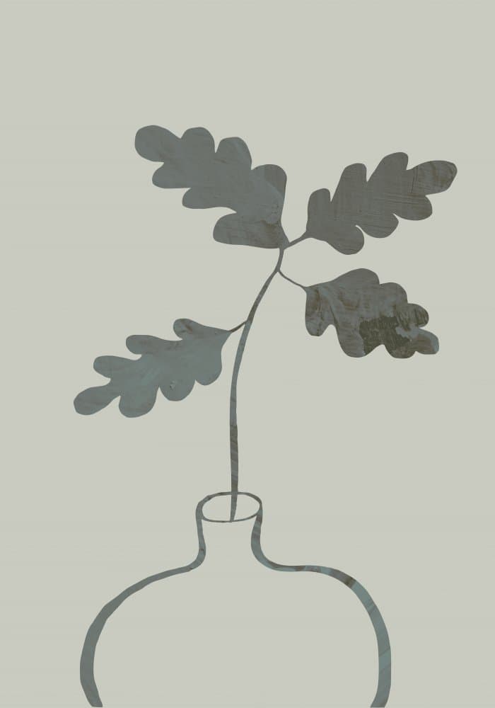 Botanical Oak Vase by Pictufy Studio — canvas wall art