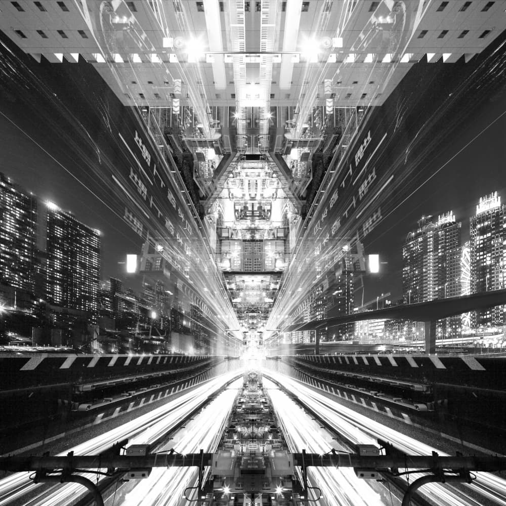 Dynamic City Night by Koji Tajima — canvas wall art