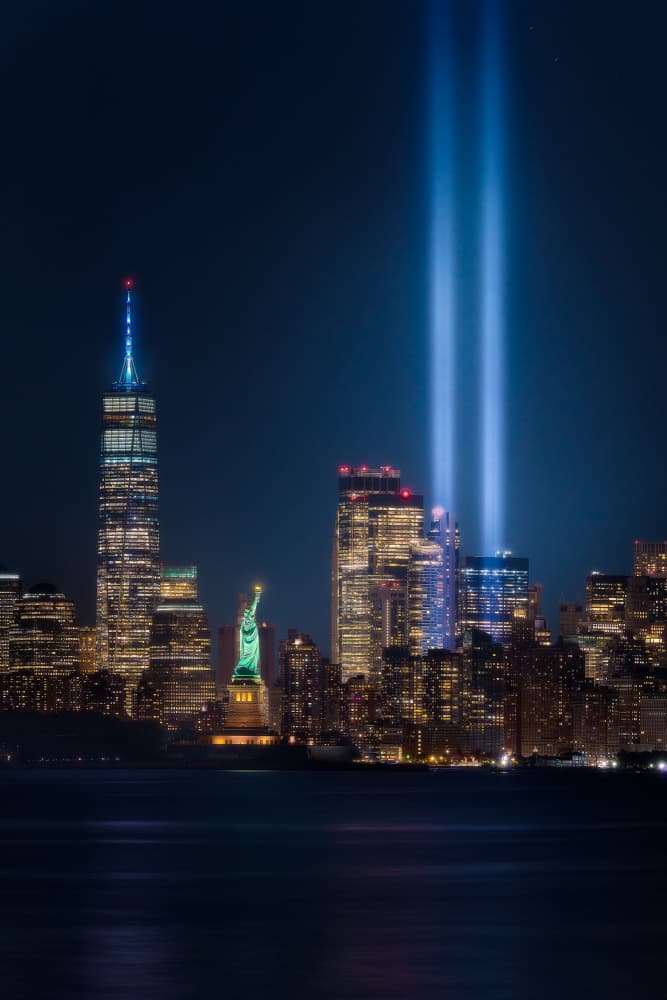 Tribute Lights New York by Javier de la Torre — canvas wall art