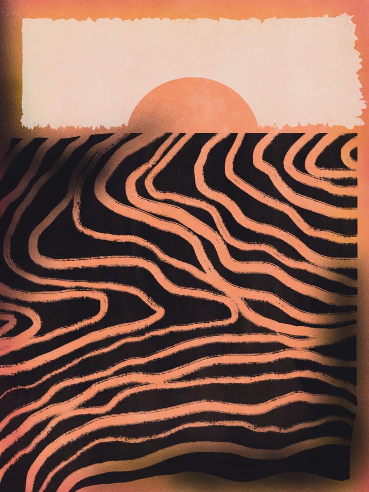 Warm Desert Horizon by Little Dean — canvas wall art