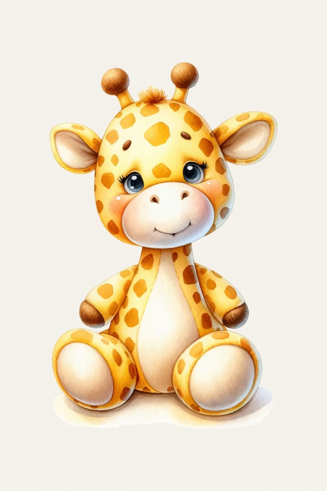 Cute Baby Giraffe by Andreas Magnusson — canvas wall art