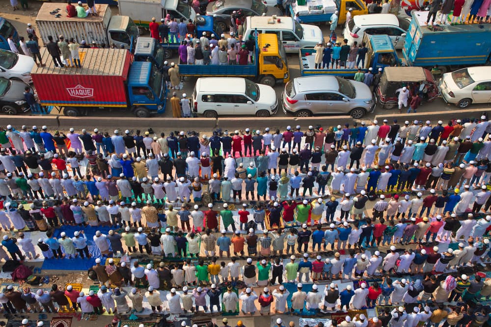 Mass Street Prayer by Azim Khan Ronnie — canvas wall art
