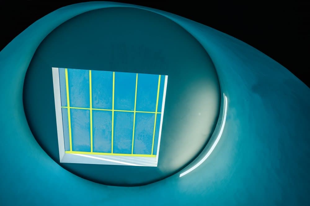 Modern Blue Geometry by Olavo Azevedo — canvas wall art