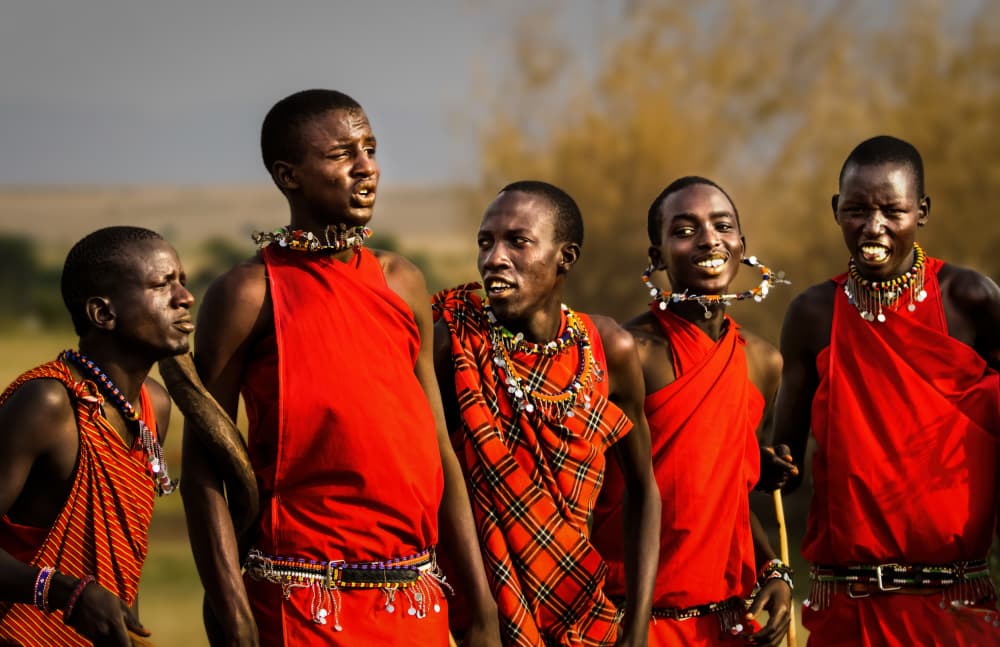 Maasai Cultural Group by Jie Jin — canvas wall art