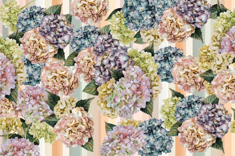 Elegant Hydrangea Garden by Sue Skellern — canvas wall art