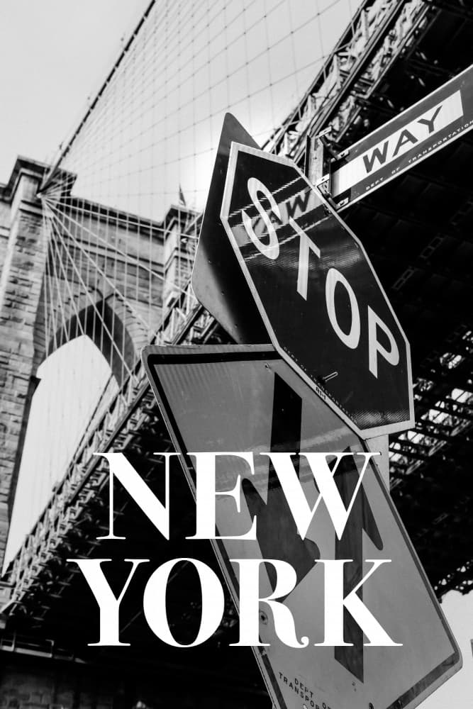 NYC Brooklyn Bridge by Rikard Martin — canvas wall art