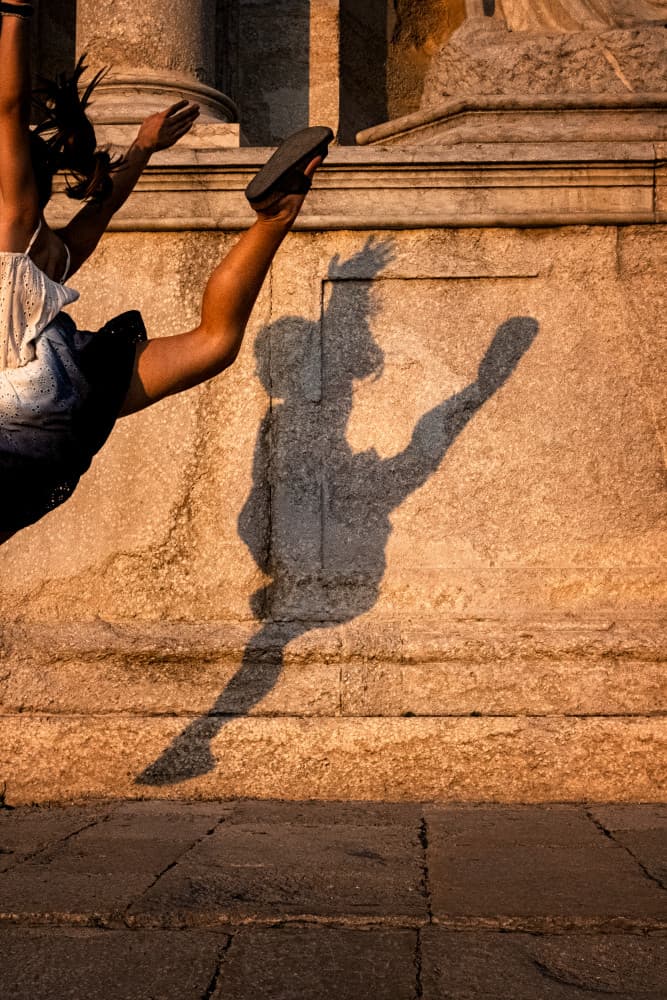 Golden Hour Dancer Shadow by Bego Amare — canvas wall art