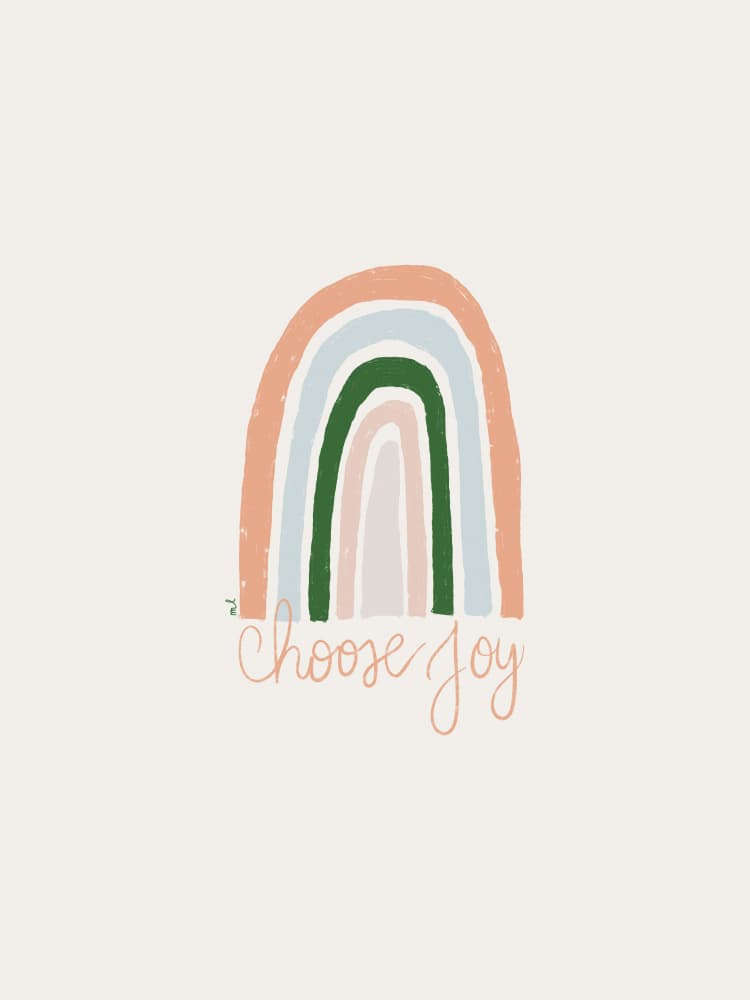 Choose Joy Rainbow by Menina Lisboa — canvas wall art