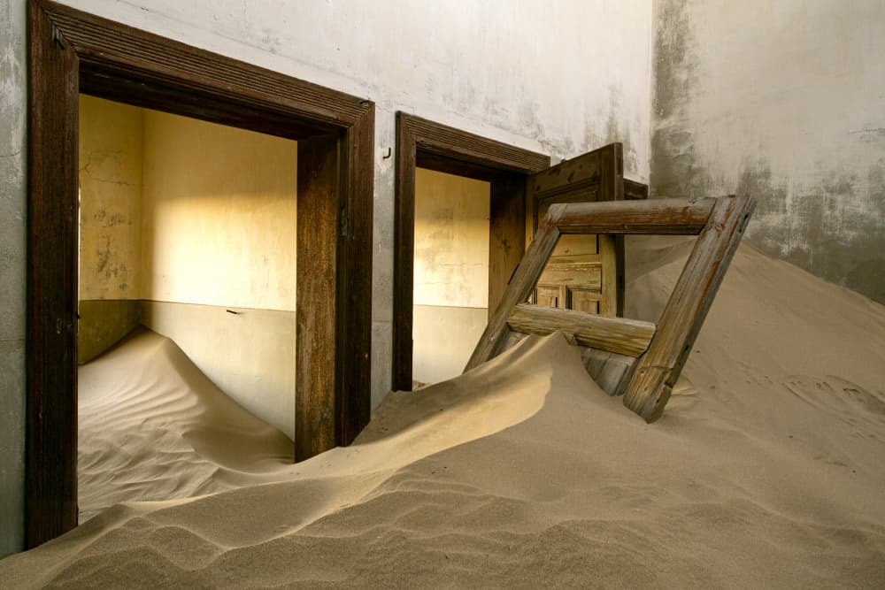 Sand Swallowed Rooms by Iris Wiener — canvas wall art