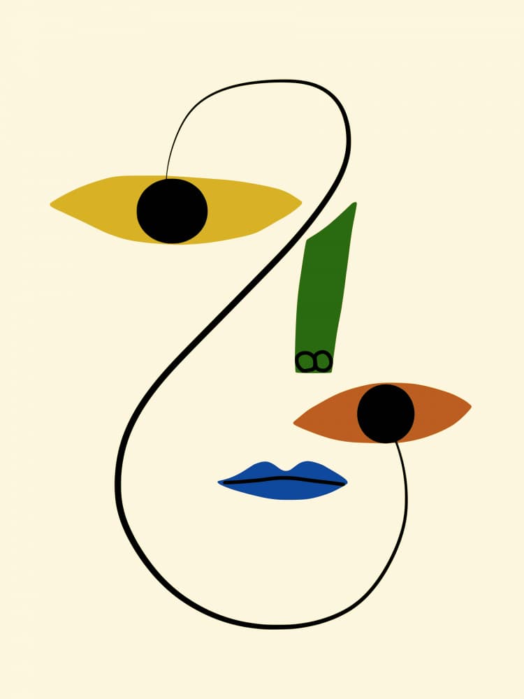 Modern Abstract Portrait by Little Dean — canvas wall art
