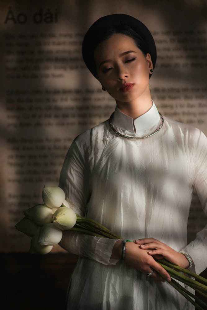 Vietnamese Woman Lotus by Vu Thien Vu — canvas wall art