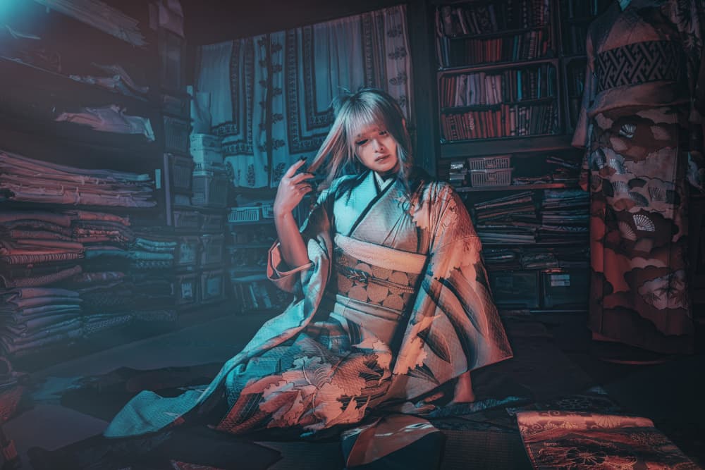 Serene Kimono Style by KOIKI — canvas wall art