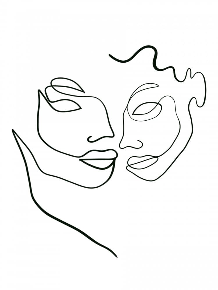Twin Souls by Shatha Al Dafai — canvas wall art