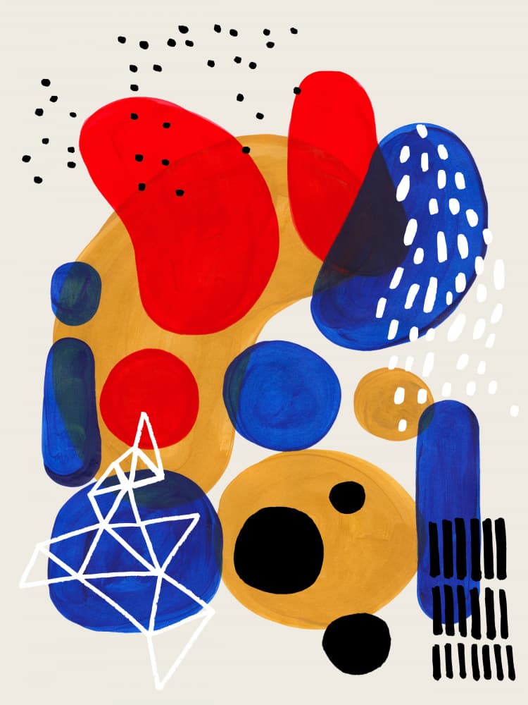 Playful Abstract Forms by Ejaaz Haniff — canvas wall art