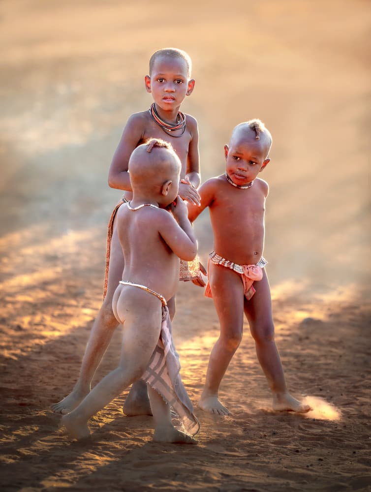 African Children Play by Nichole Chen — canvas wall art