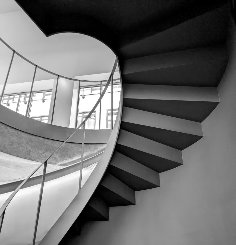 Modern Spiral Staircase by Elizabeth Allen — canvas wall art