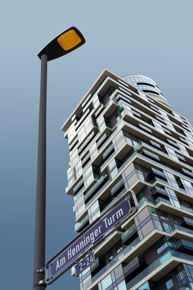 Modern City Skyscraper by Luc Vangindertael (laGrange) — canvas wall art