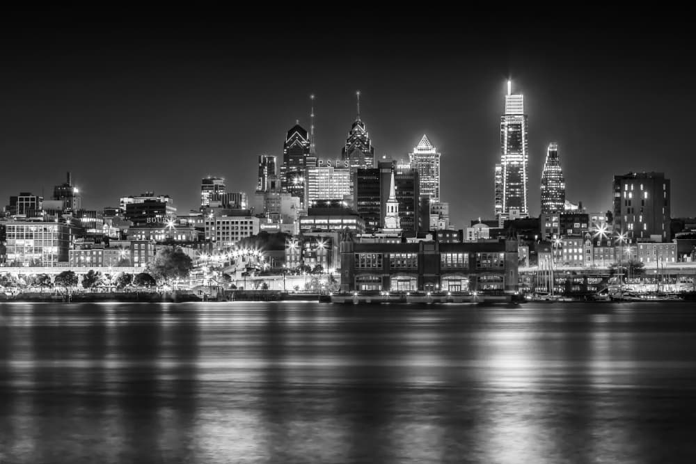 Urban Skyline Reflection by Melanie Viola — canvas wall art