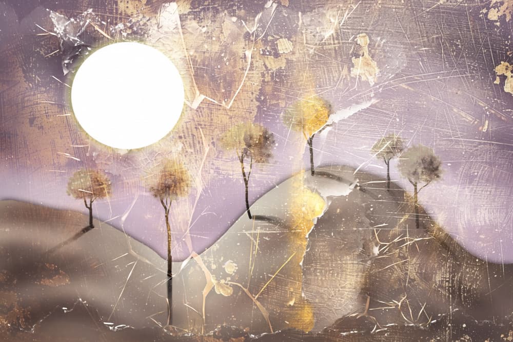 Abstract Moonlight Landscape by Rafal Kulik — canvas wall art