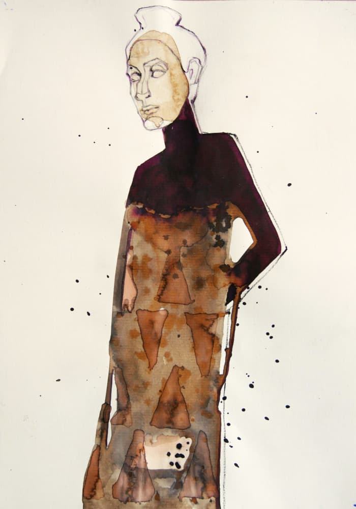 Elegant Fashion Figure by Doris Schmitz — canvas wall art