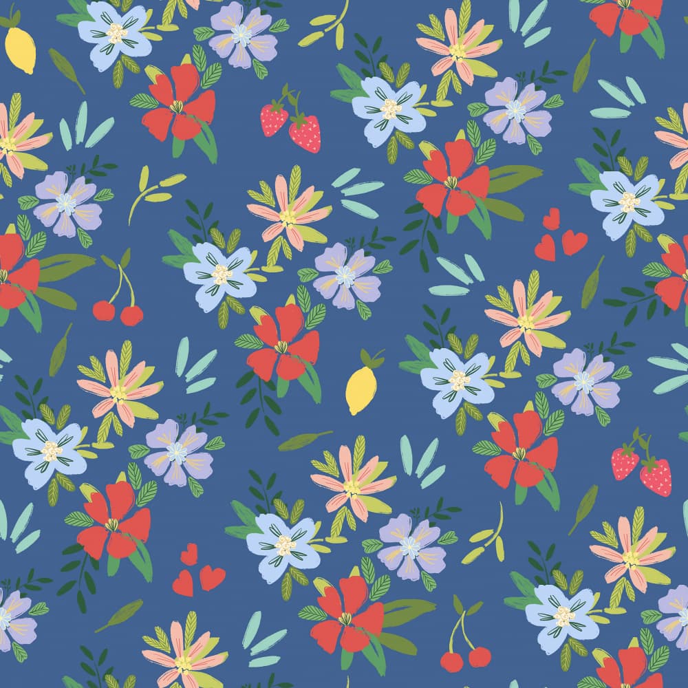 Whimsical Summer Florals by Giovanna Julião — canvas wall art