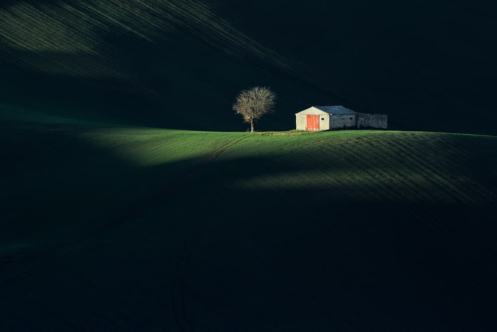 Dramatic Light Barn by Fiorenzo Carozzi — canvas wall art