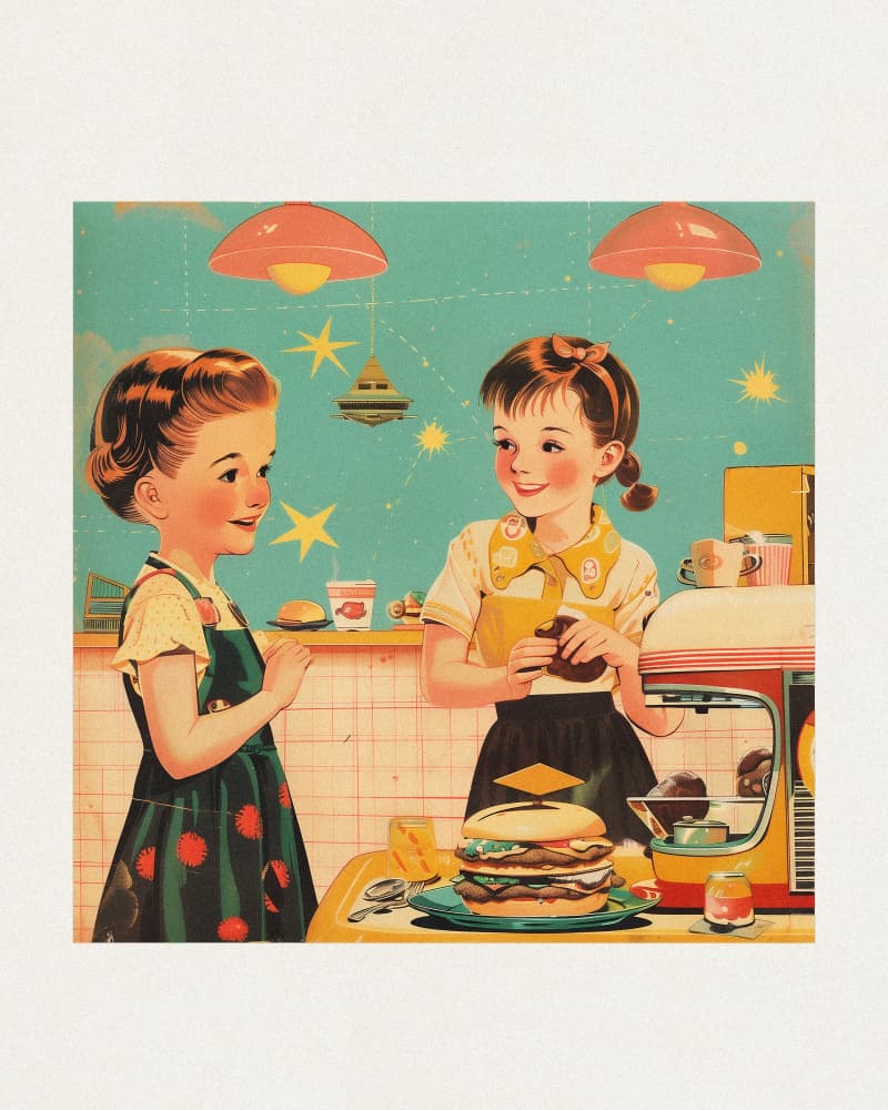 Space Diner by Pictufy Studio — canvas wall art