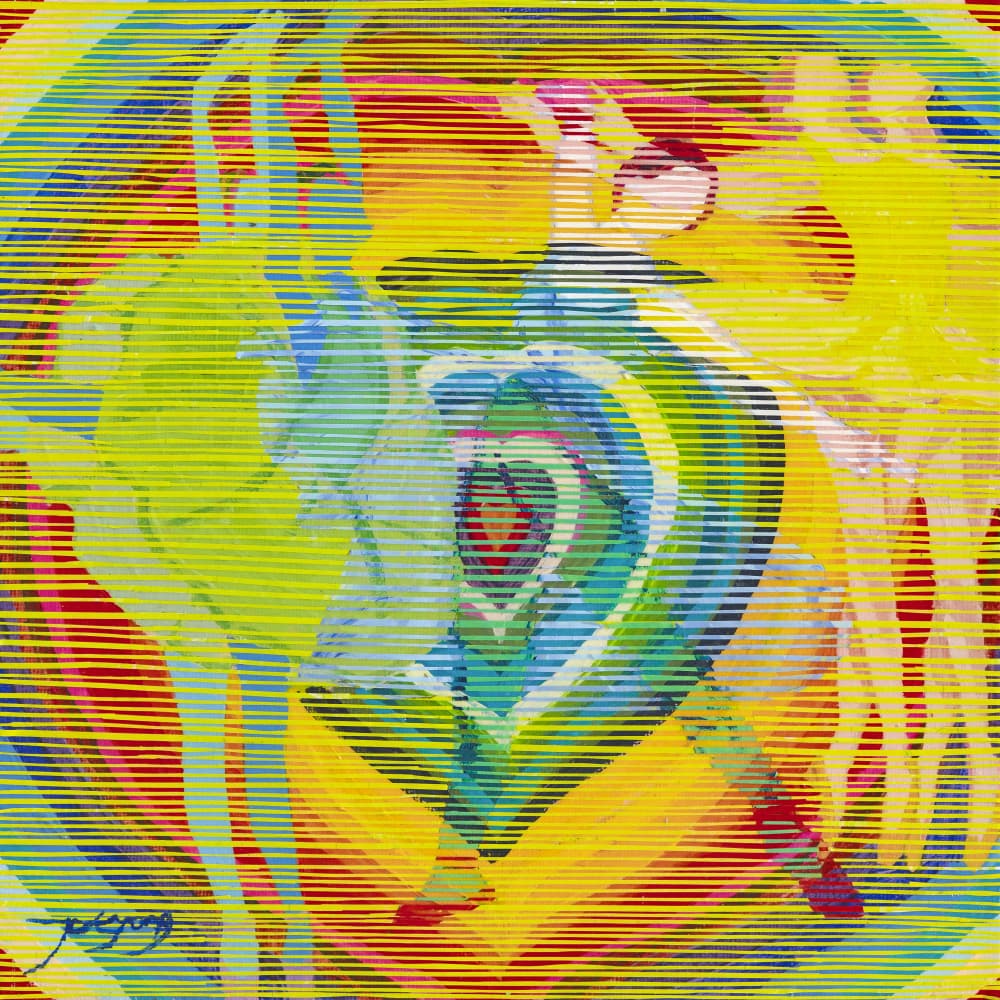 Vibrant Abstract Dance Heart by Jukyong Park — canvas wall art