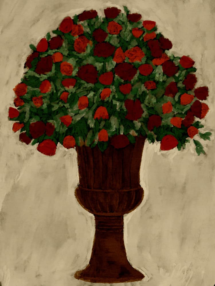 Spring Bouquet by Shatha Al Dafai — canvas wall art