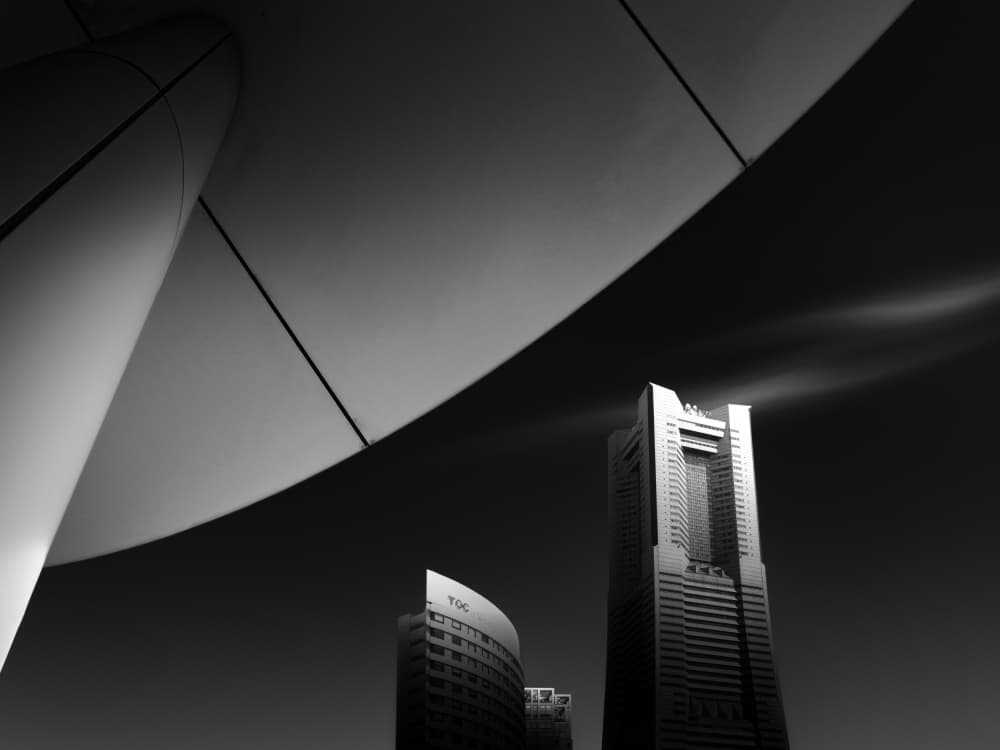 Modern City Skyscraper by Akira TAKAUE — canvas wall art