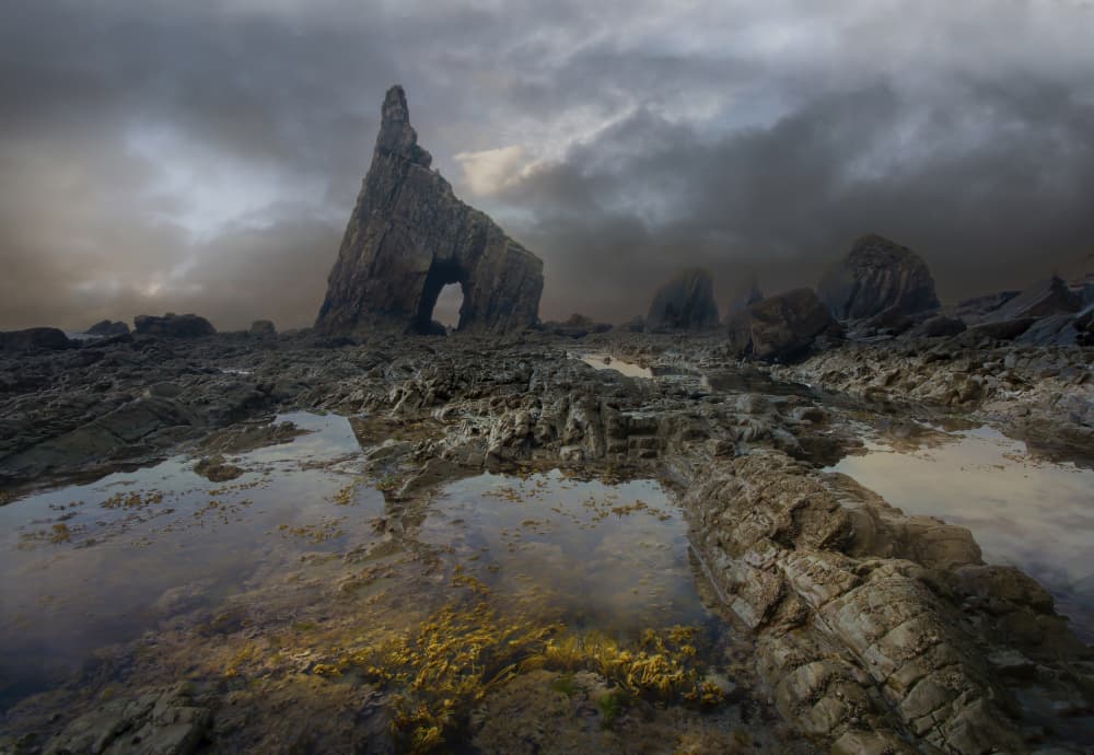 Dramatic Sea Stack by Clas Gustafson PRO — canvas wall art