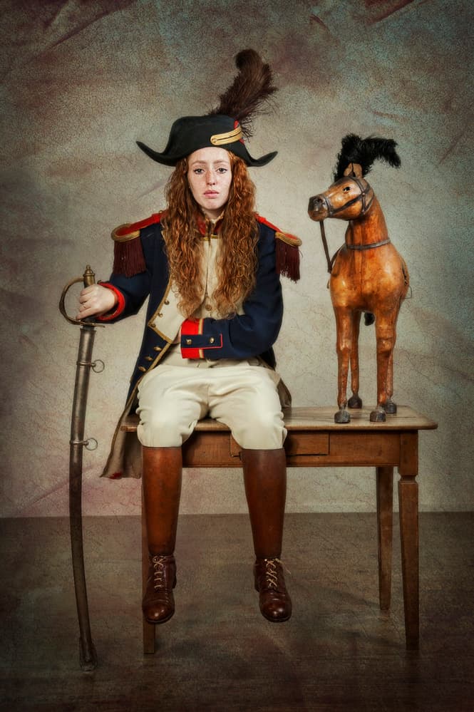 Soldier With Wooden Horse by Monika Vanhercke — canvas wall art